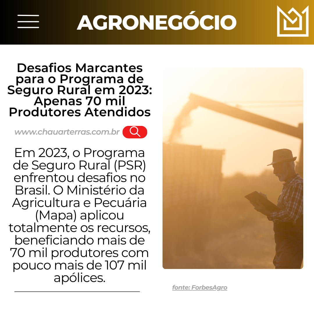 Desafios Marcantes para o Programa de Seguro Rural em 2023