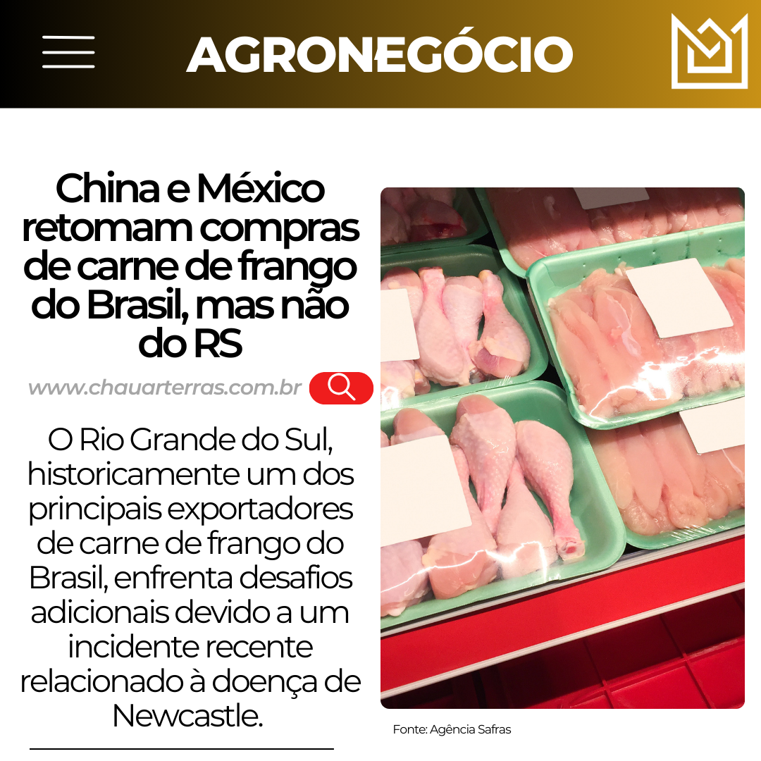 China e México Retomam Compras de Carne de Frango do Brasil