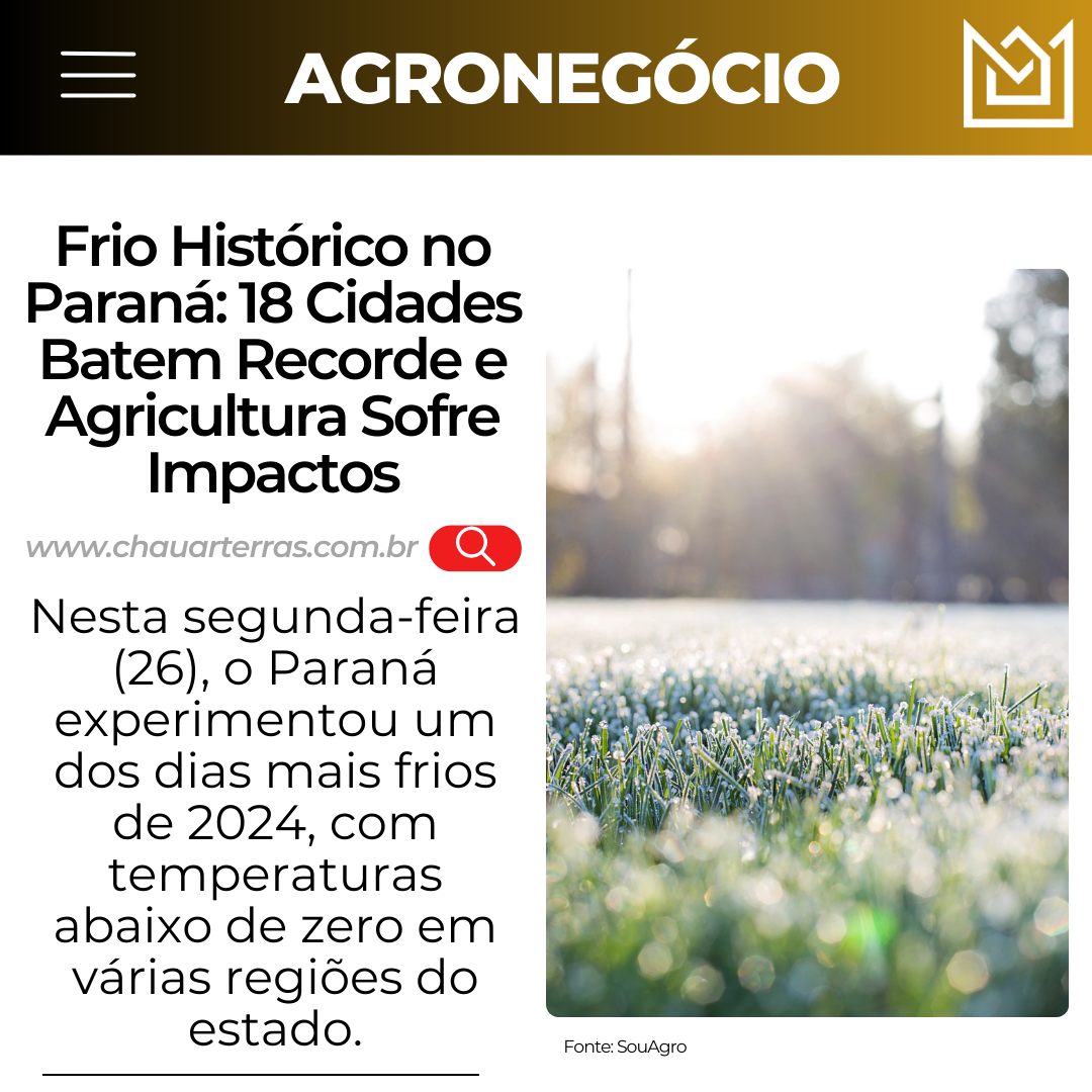 Frio Histórico no Paraná