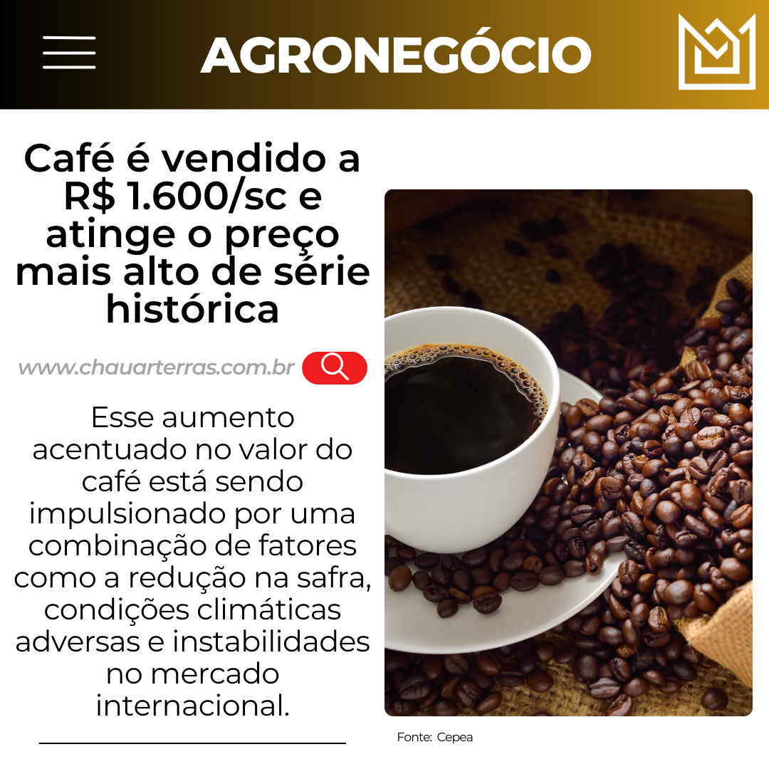 Preço do Café Atinge Recorde Histórico no Brasil.