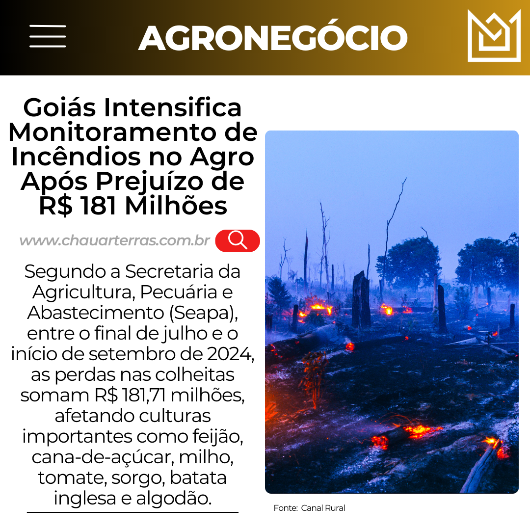 Goiás Intensifica Monitoramento de Incêndios.