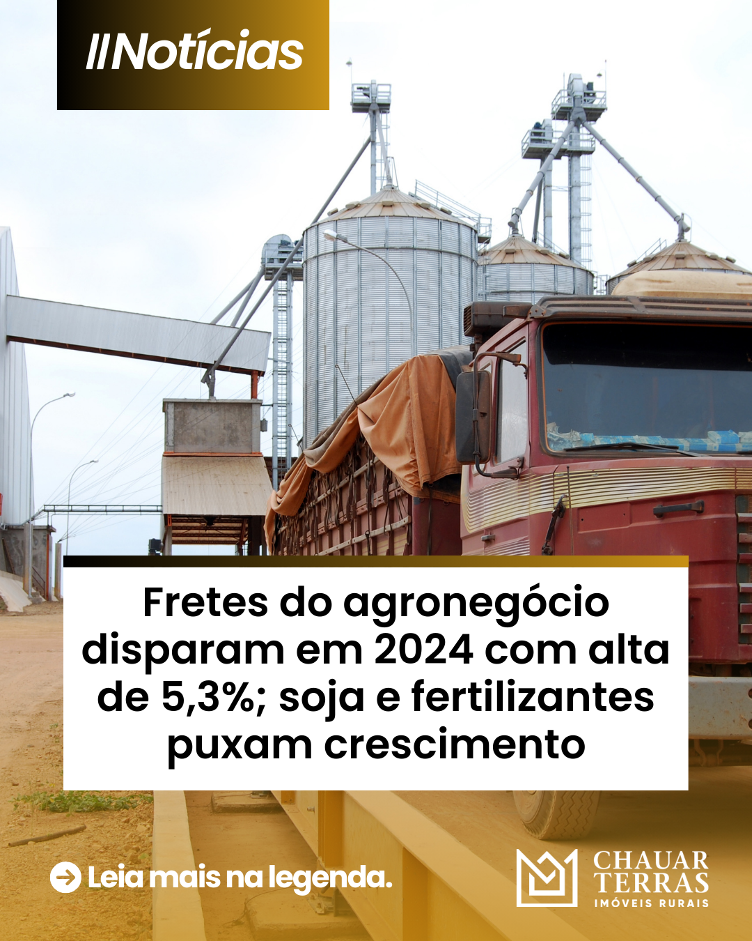 Fretes do agronegócio disparam em 2024