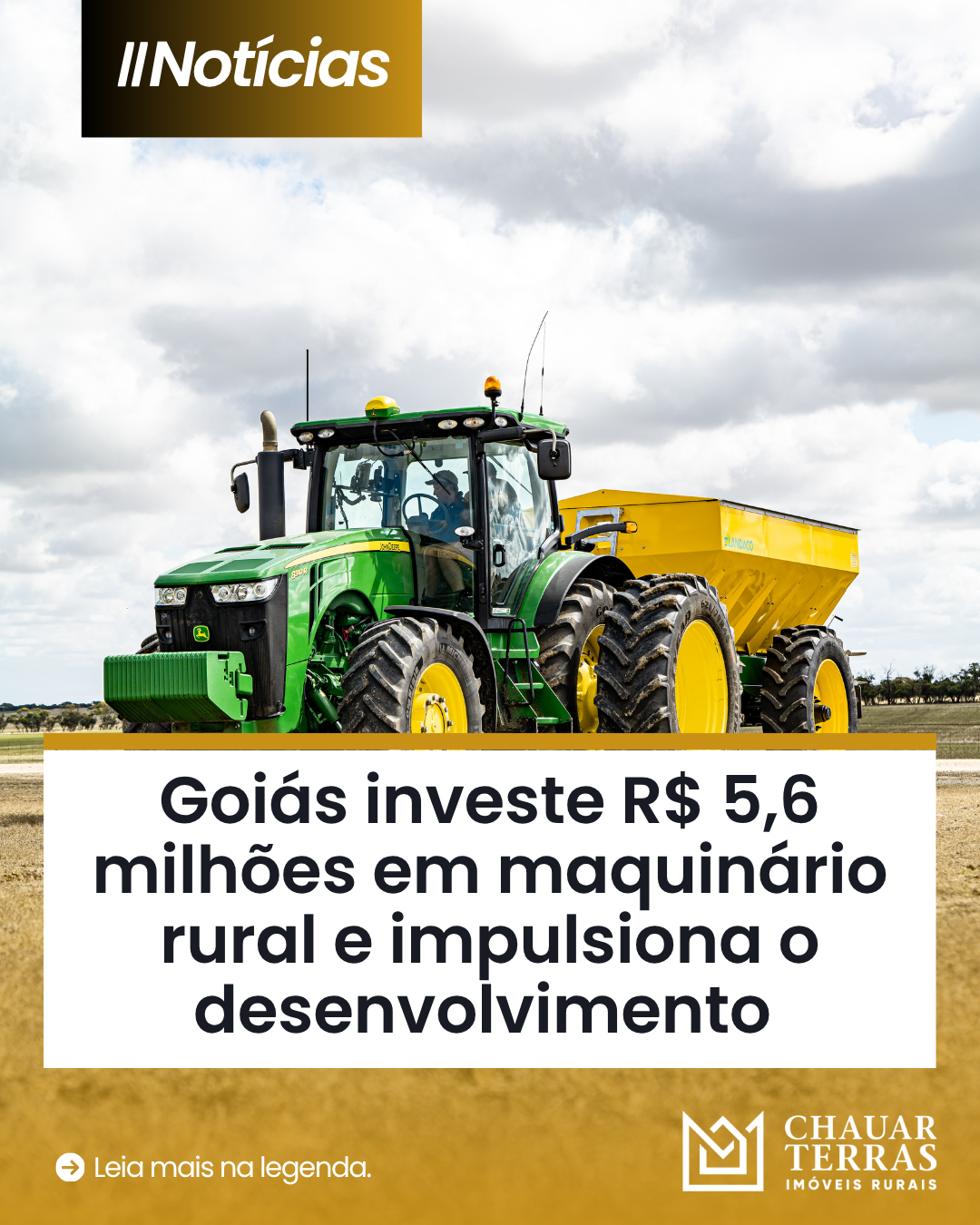 Goiás investe R$ 5,6 milhões em maquinário rural e impulsiona o desenvolvimento do campo