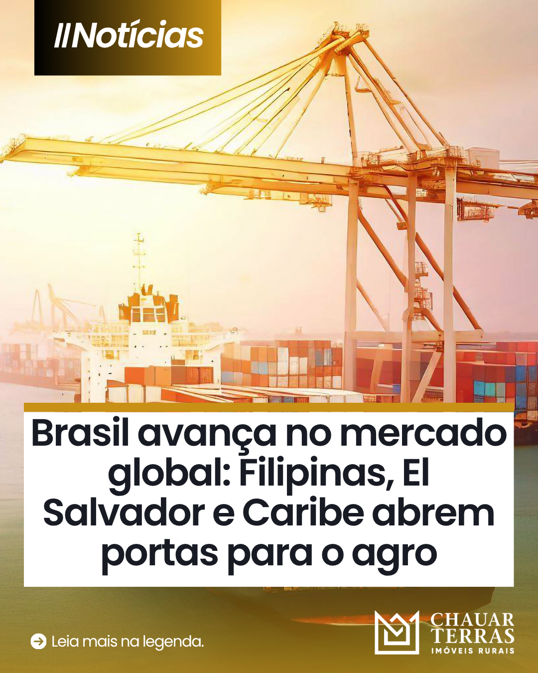 Brasil avança no mercado global: Filipinas, El Salvador e Caribe abrem portas para o agro