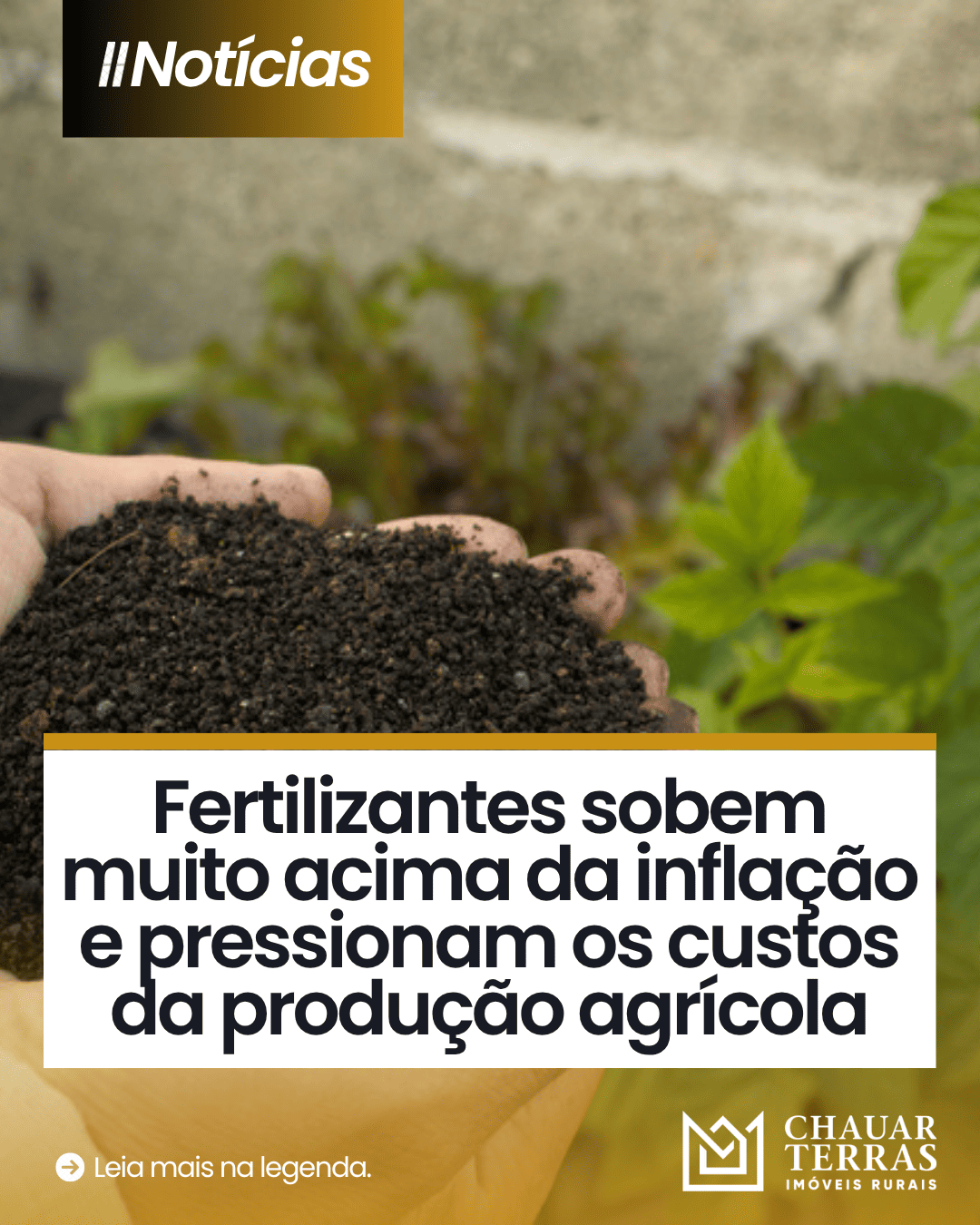 Alta dos fertilizantes desafia a rentabilidade no campo