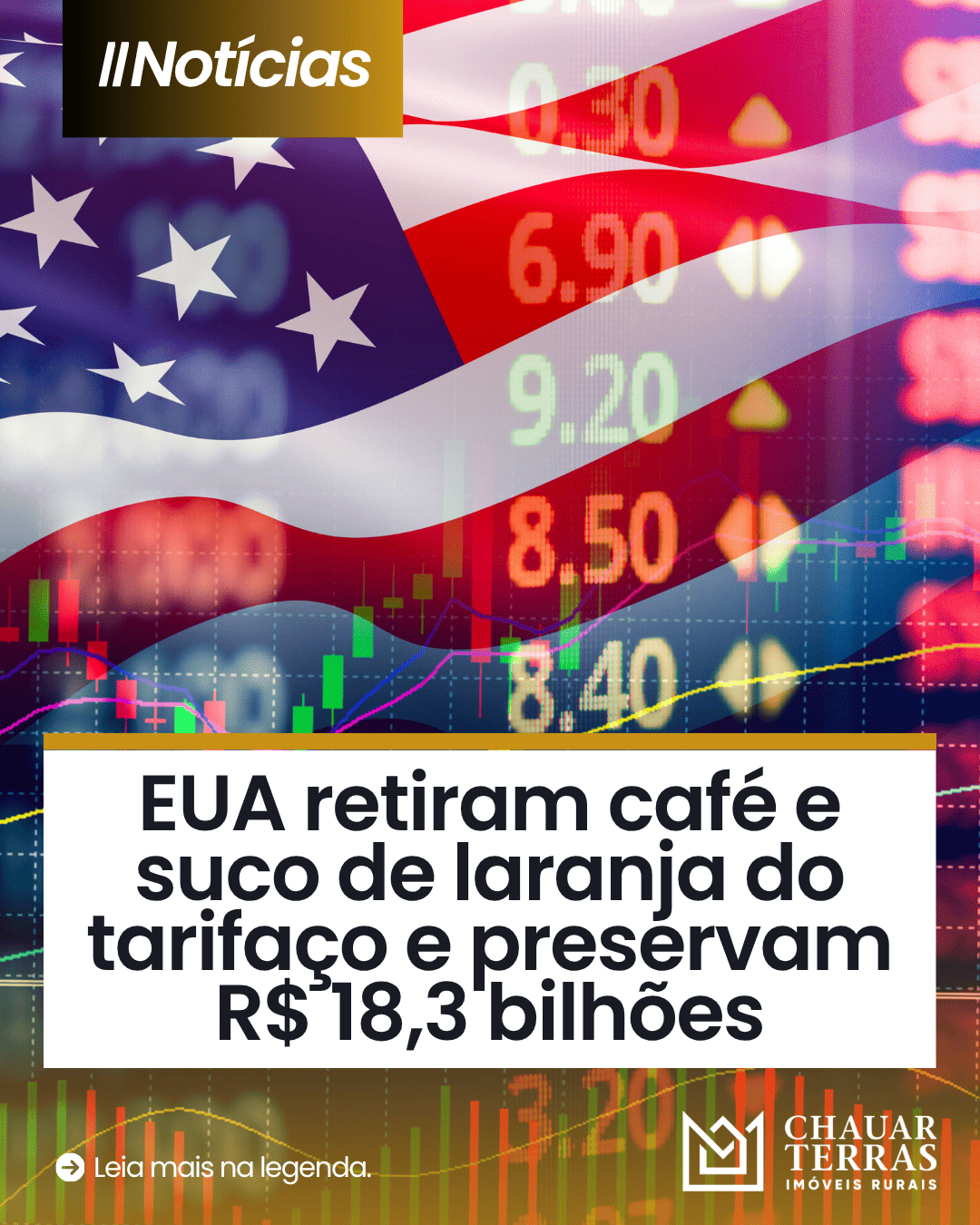 EUA retiram café e suco de laranja da sobretaxa